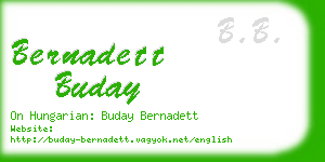 bernadett buday business card